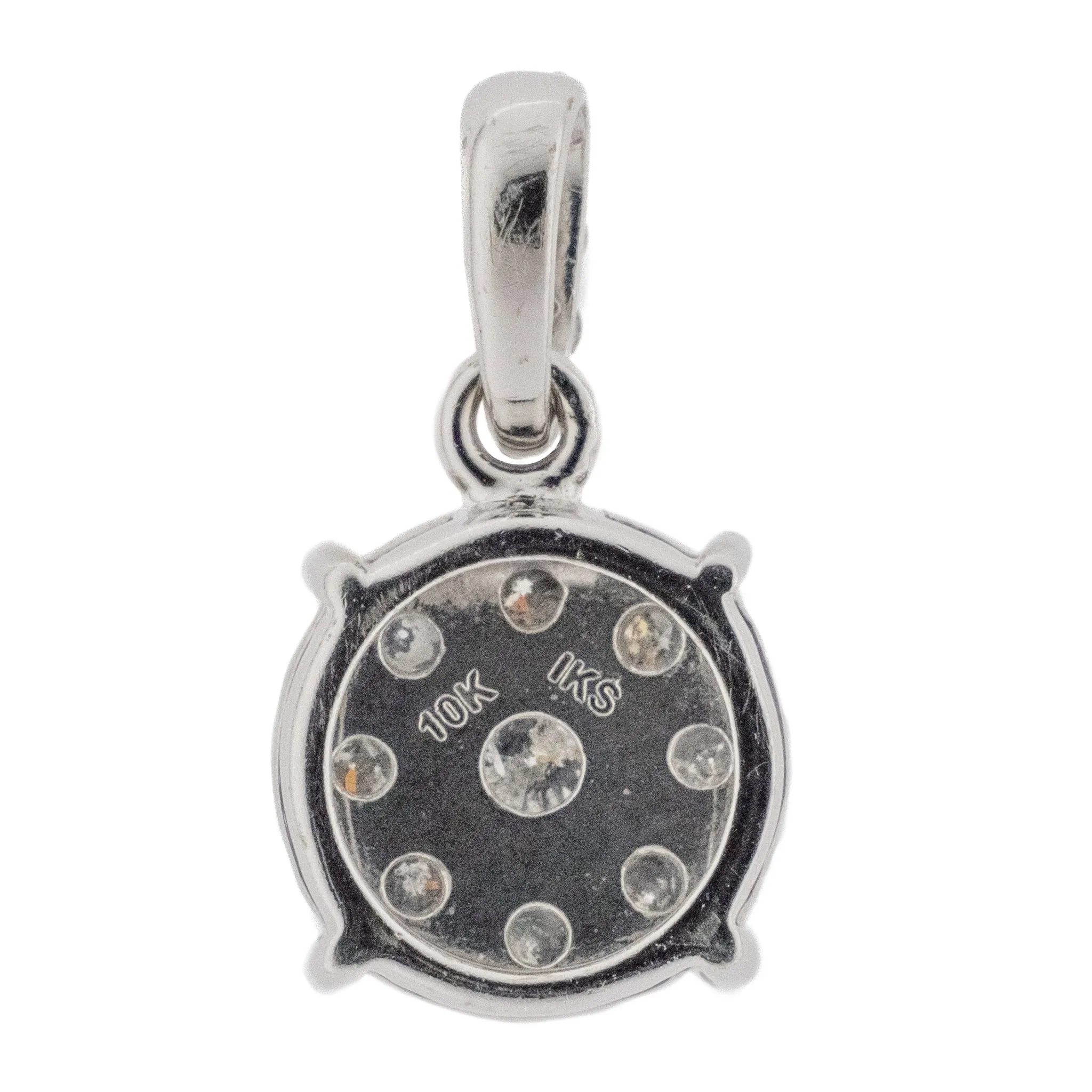 0.33ctw Diamond Accented Pendant in 10K White Gold on 20" Fine Cable Chain in 14K White Gold