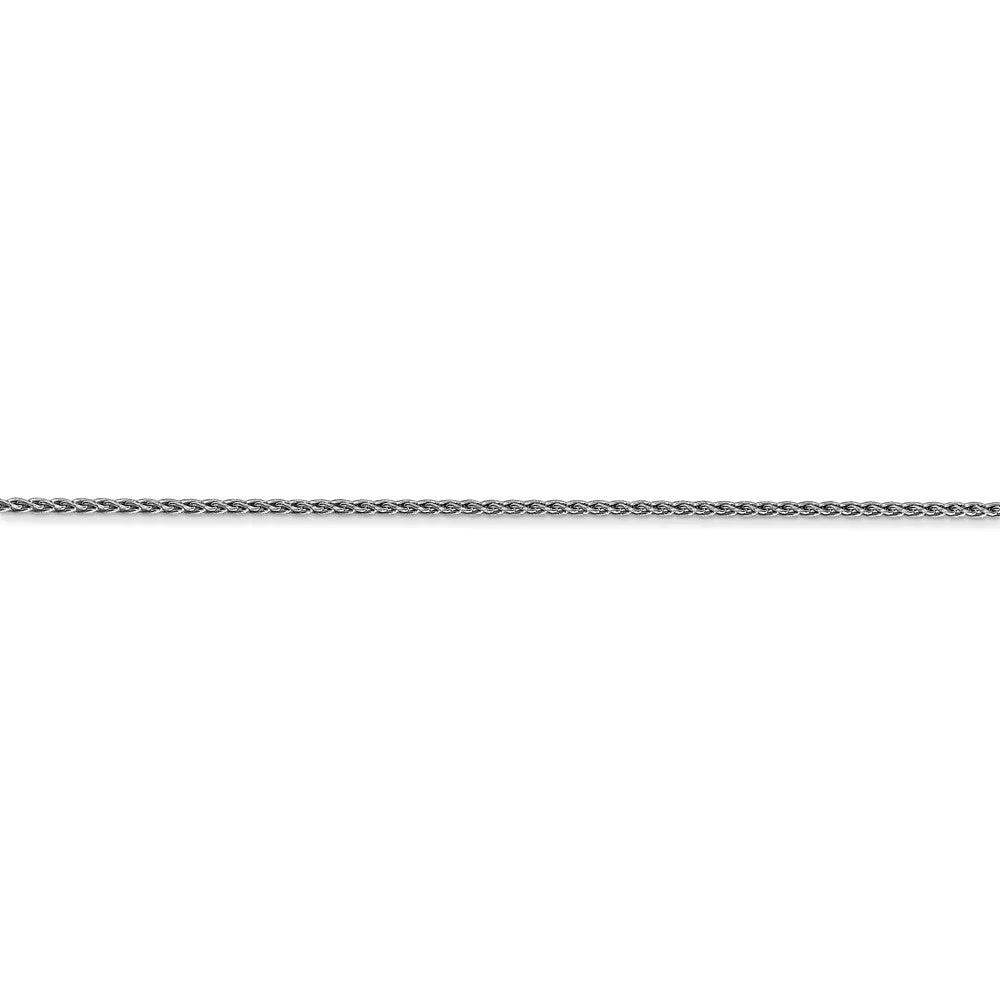 1.2mm, 14k White Gold, Solid Parisian Wheat Chain Anklet