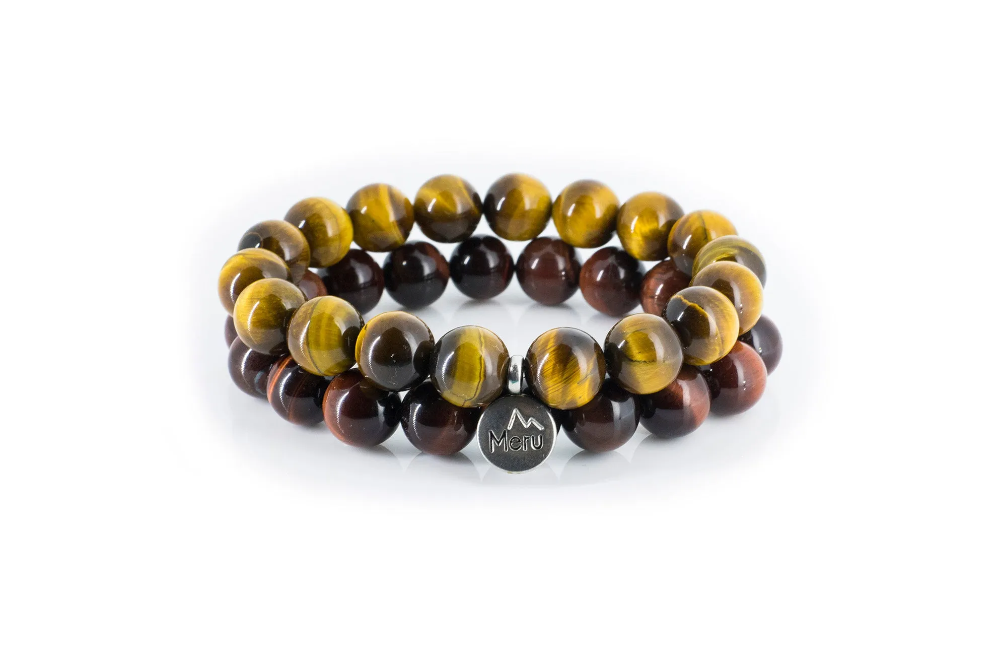 12mm Tiger's Eye Double Bracelet for Men