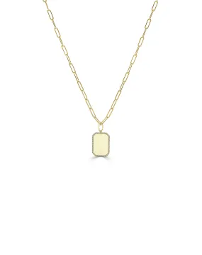 14k Gold & Diamond Paperclip Necklace - 0.15ct