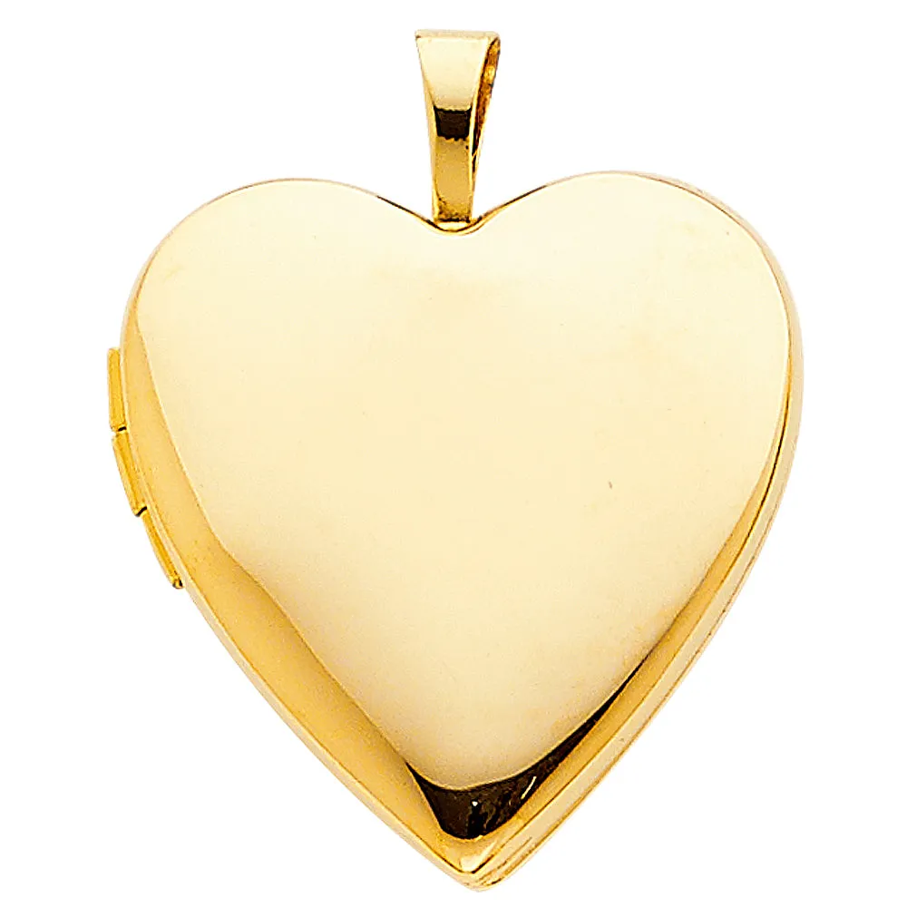 14K Heart Locket Pendant