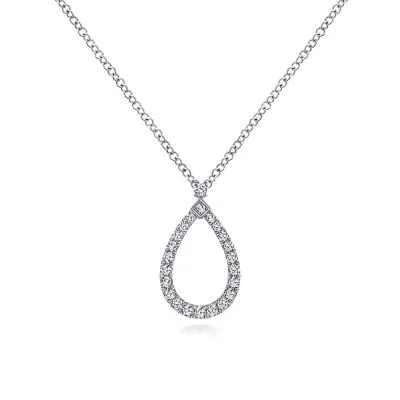 14K White Gold 0.16ctw Diamond Necklace