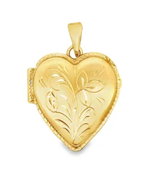 14K Yellow Gold Locket Pendant