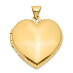 14k Yellow Gold Plain Heart Family Locket