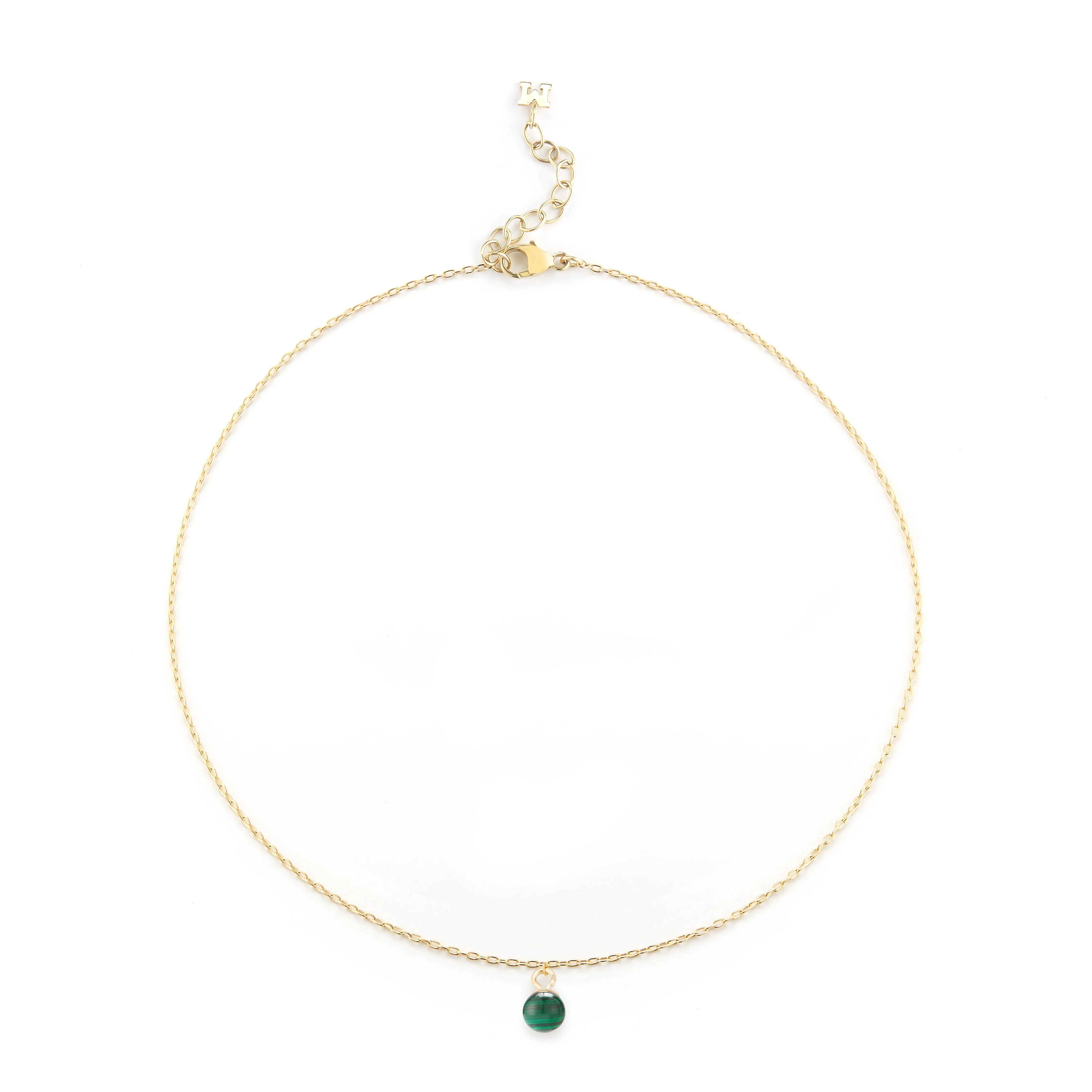 14kt Uni Malachite Anklet