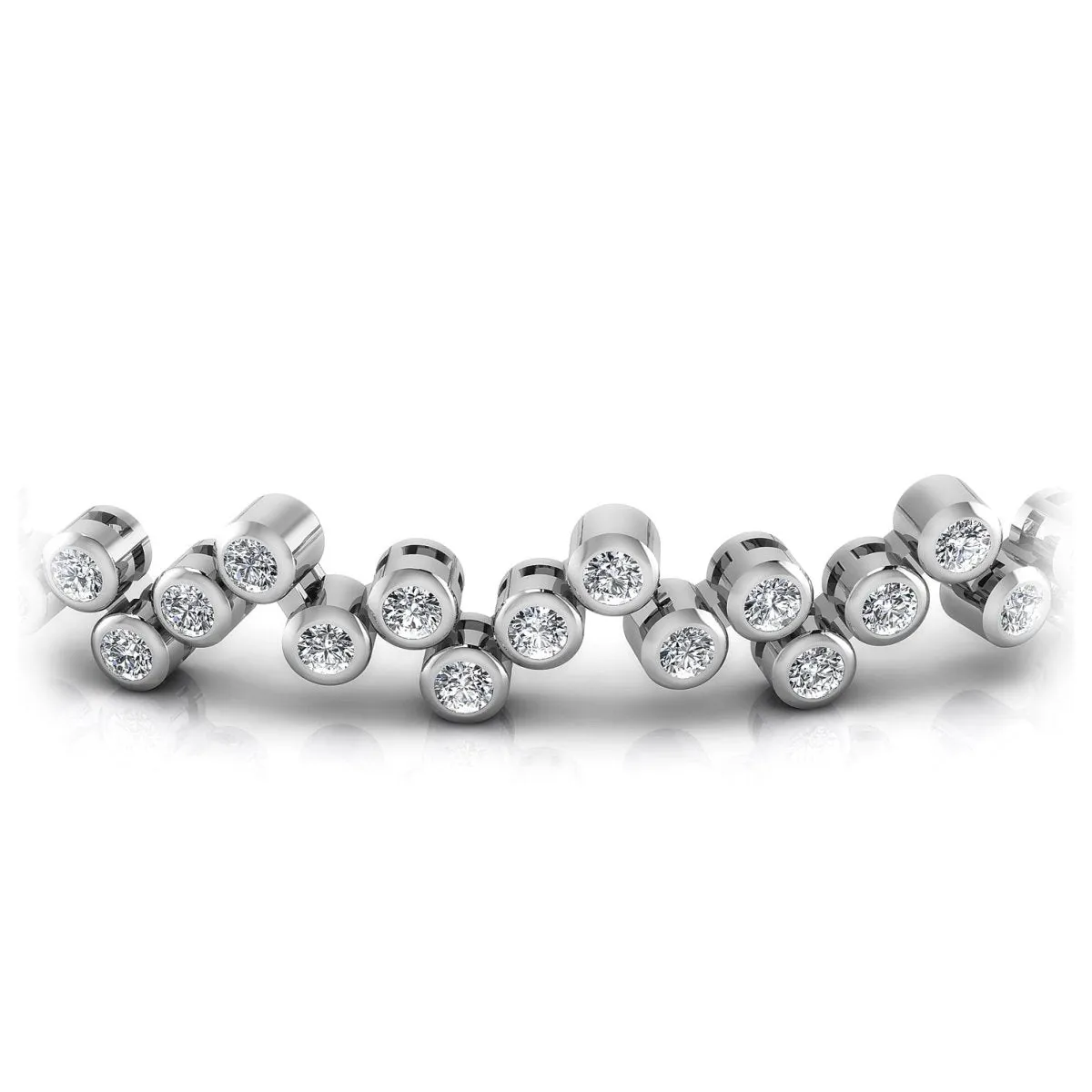 1.50-3.00 CT Round Cut Diamonds - Diamond Bracelet