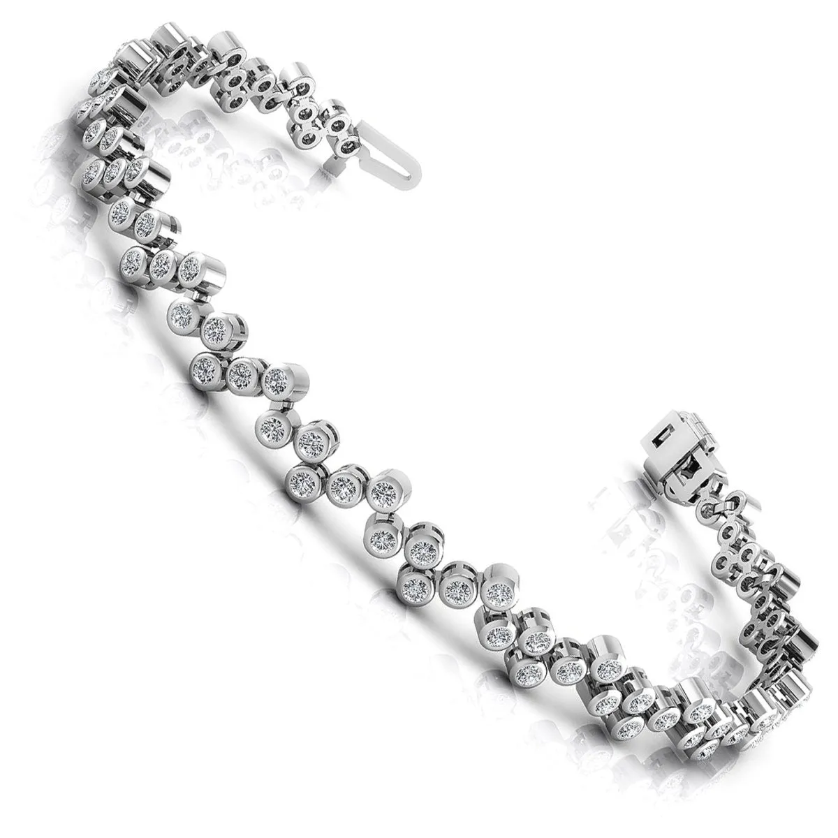 1.50-3.00 CT Round Cut Diamonds - Diamond Bracelet