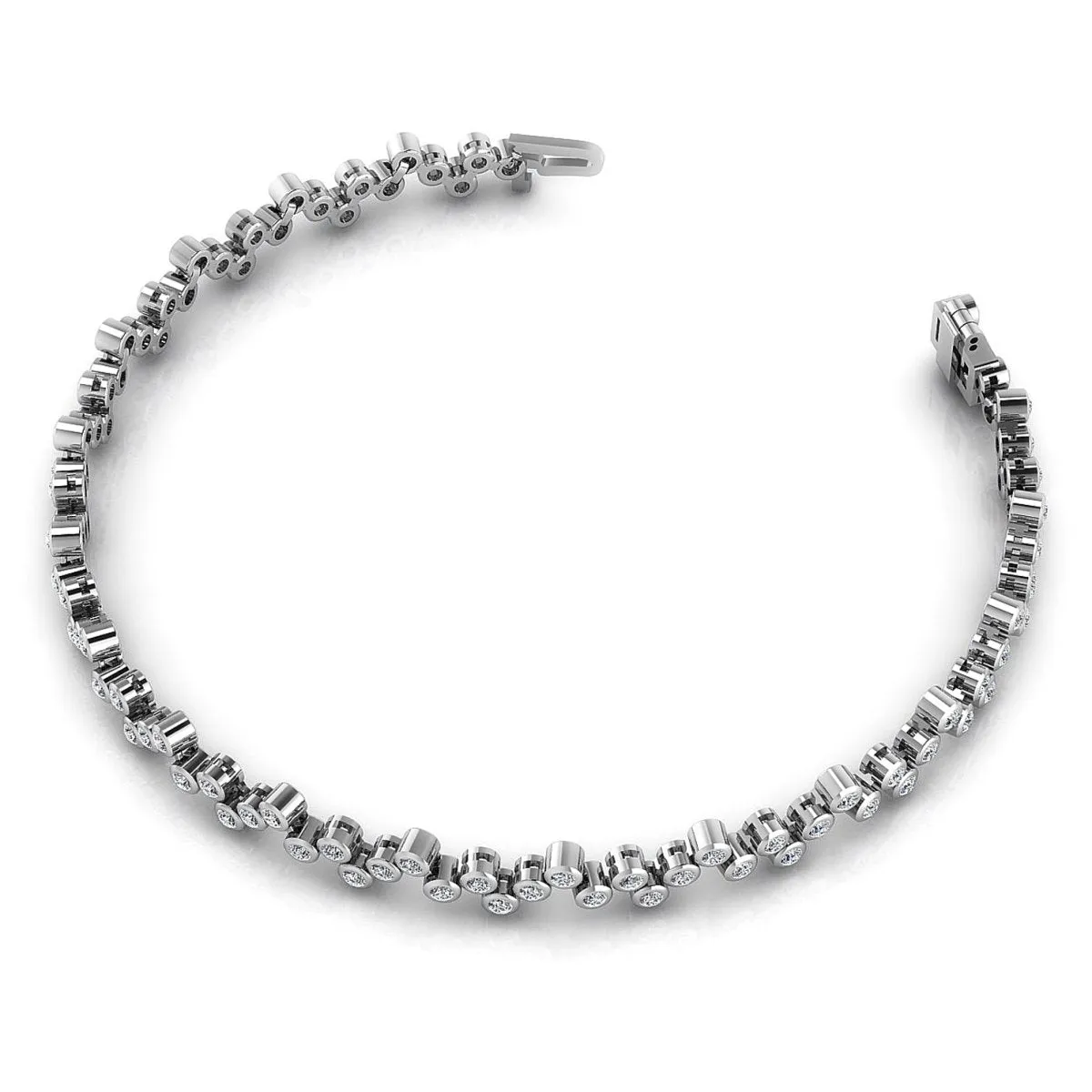 1.50-3.00 CT Round Cut Diamonds - Diamond Bracelet