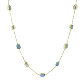 18-Inch Cabochon Opal Multi Station Necklace