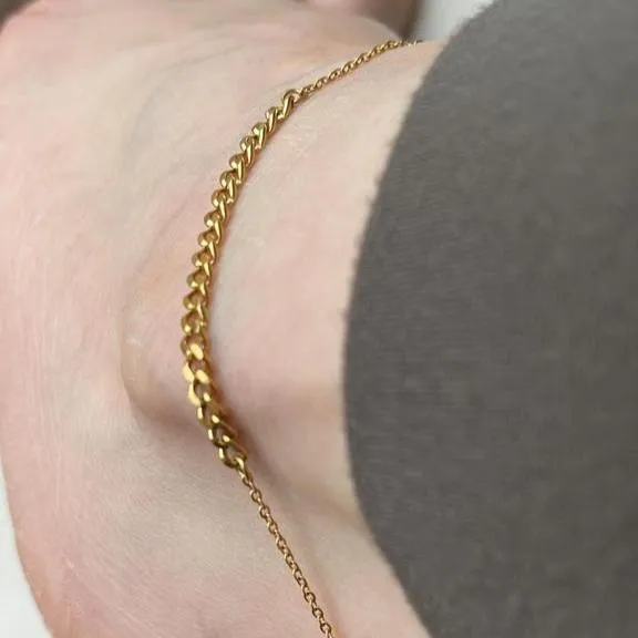 18k Gold-Filled Cuban Link Anklet - Anklet For Women - Gold Anklet - Eva Anklet