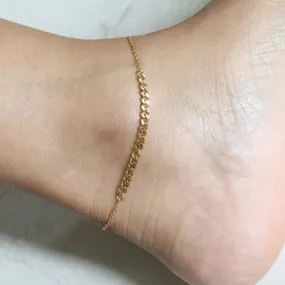 18k Gold-Filled Cuban Link Anklet - Anklet For Women - Gold Anklet - Eva Anklet