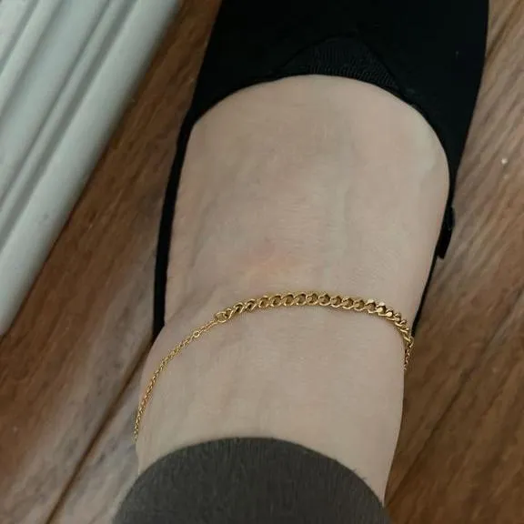 18k Gold-Filled Cuban Link Anklet - Anklet For Women - Gold Anklet - Eva Anklet