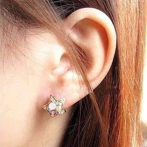 18k Gold Plated Confetti Star Stud Earrings