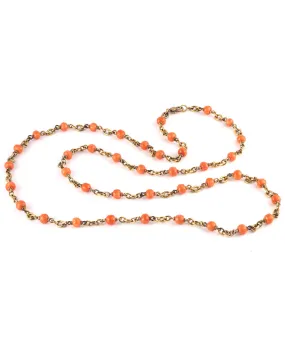 18k Gold Vintage Coral Necklace