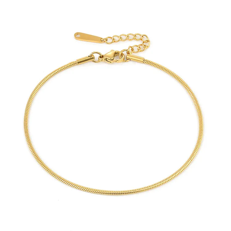 18k Golld-Filled Herringbone Anklet - Gold Anklets For Women - Ana Anklet