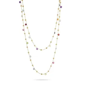 18K Paradise Multi Stone Necklace - CB883 MIX01 Y 47.25"