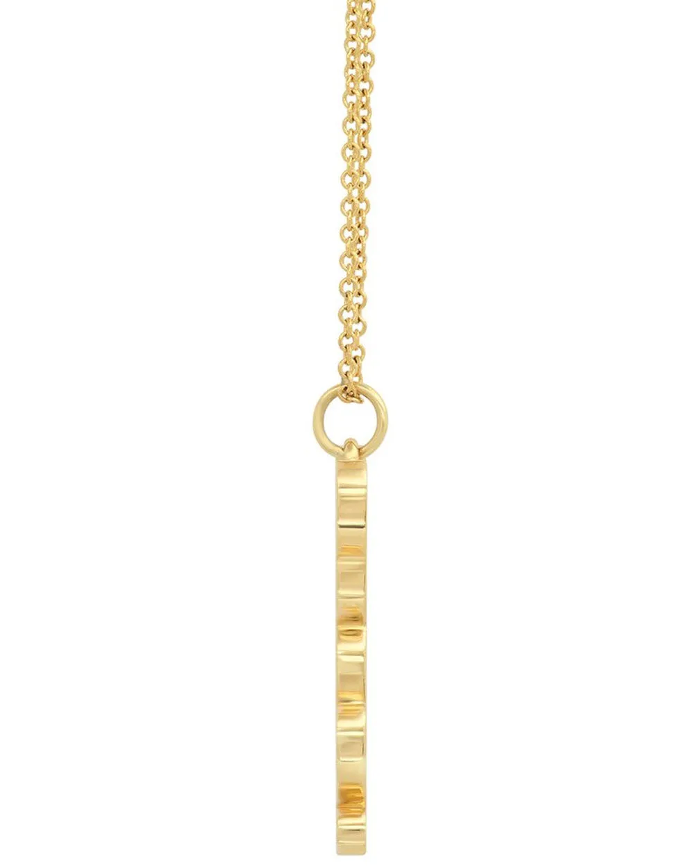 18k Yellow Gold Leopard Cub Pavé Diamond Pendant Necklace