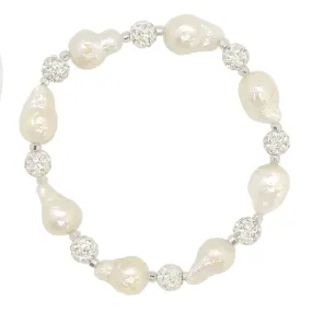 221-01-S | PETITE PEARL & CRYSTAL BRACELET (WHITE)