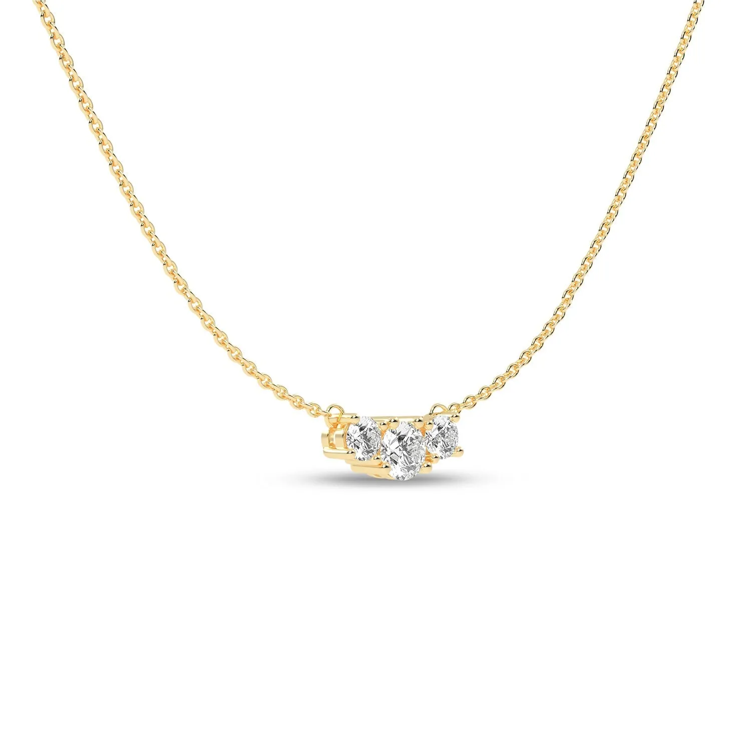 3-Stone Diamond Necklace