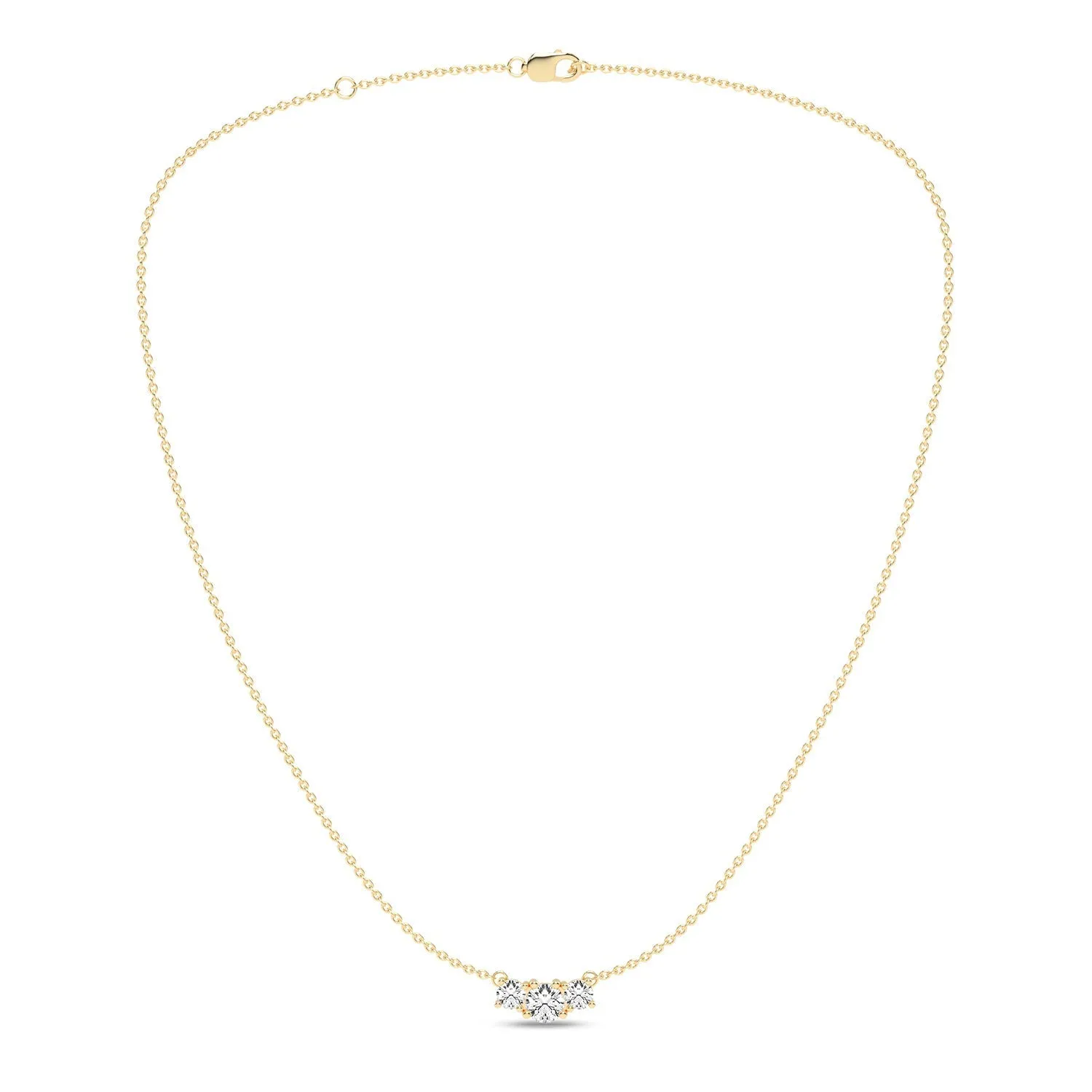 3-Stone Diamond Necklace