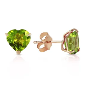 3.25 Carat 14K Solid Yellow Gold La Vie En Rose Peridot Earrings