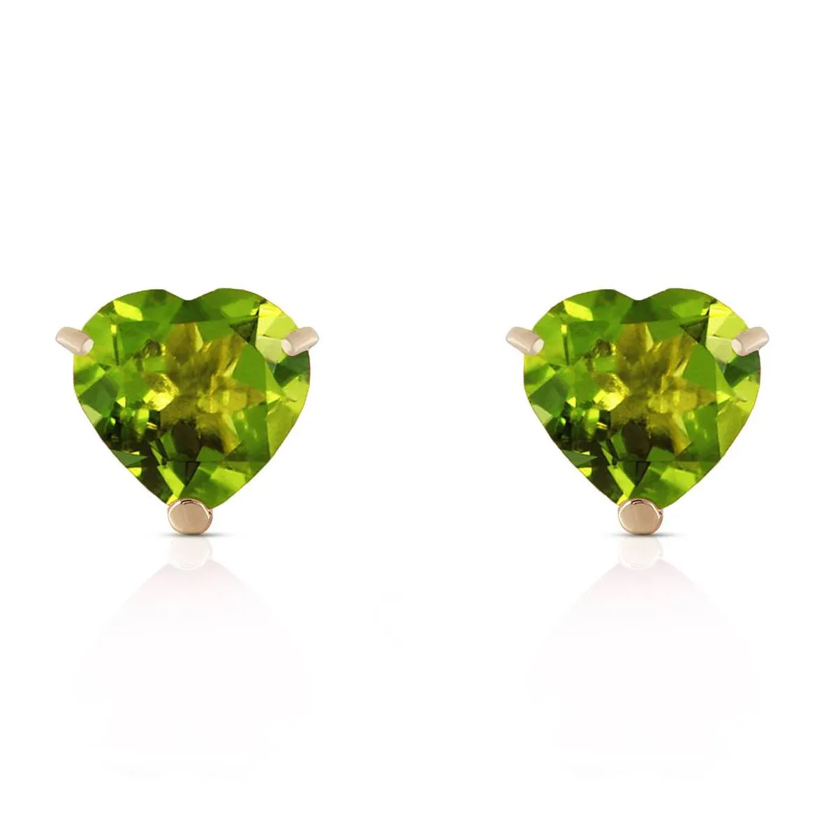 3.25 Carat 14K Solid Yellow Gold La Vie En Rose Peridot Earrings