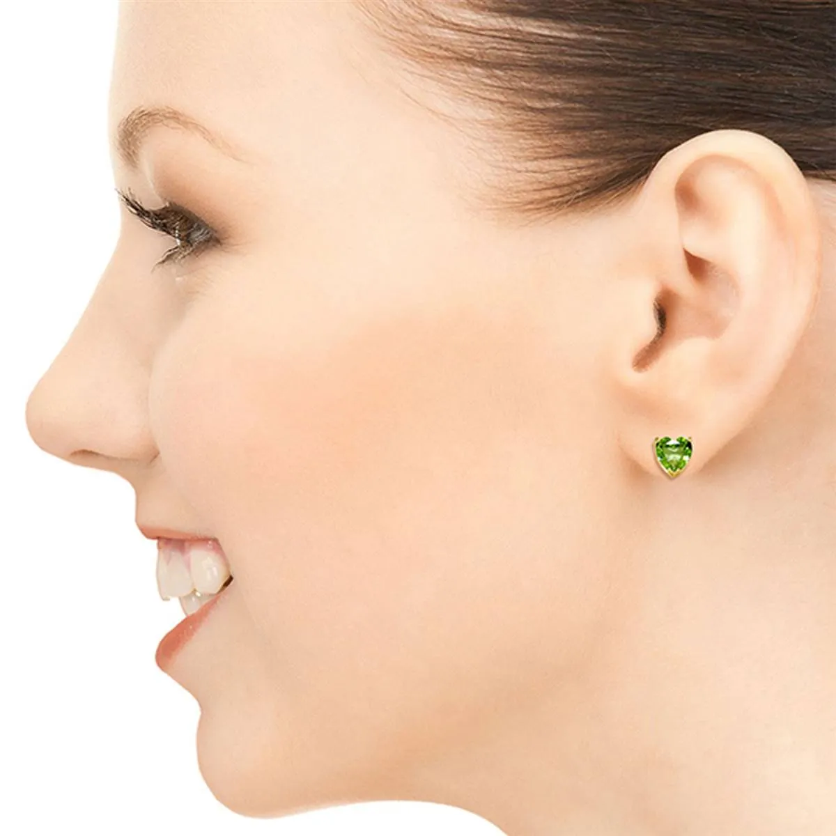 3.25 Carat 14K Solid Yellow Gold La Vie En Rose Peridot Earrings