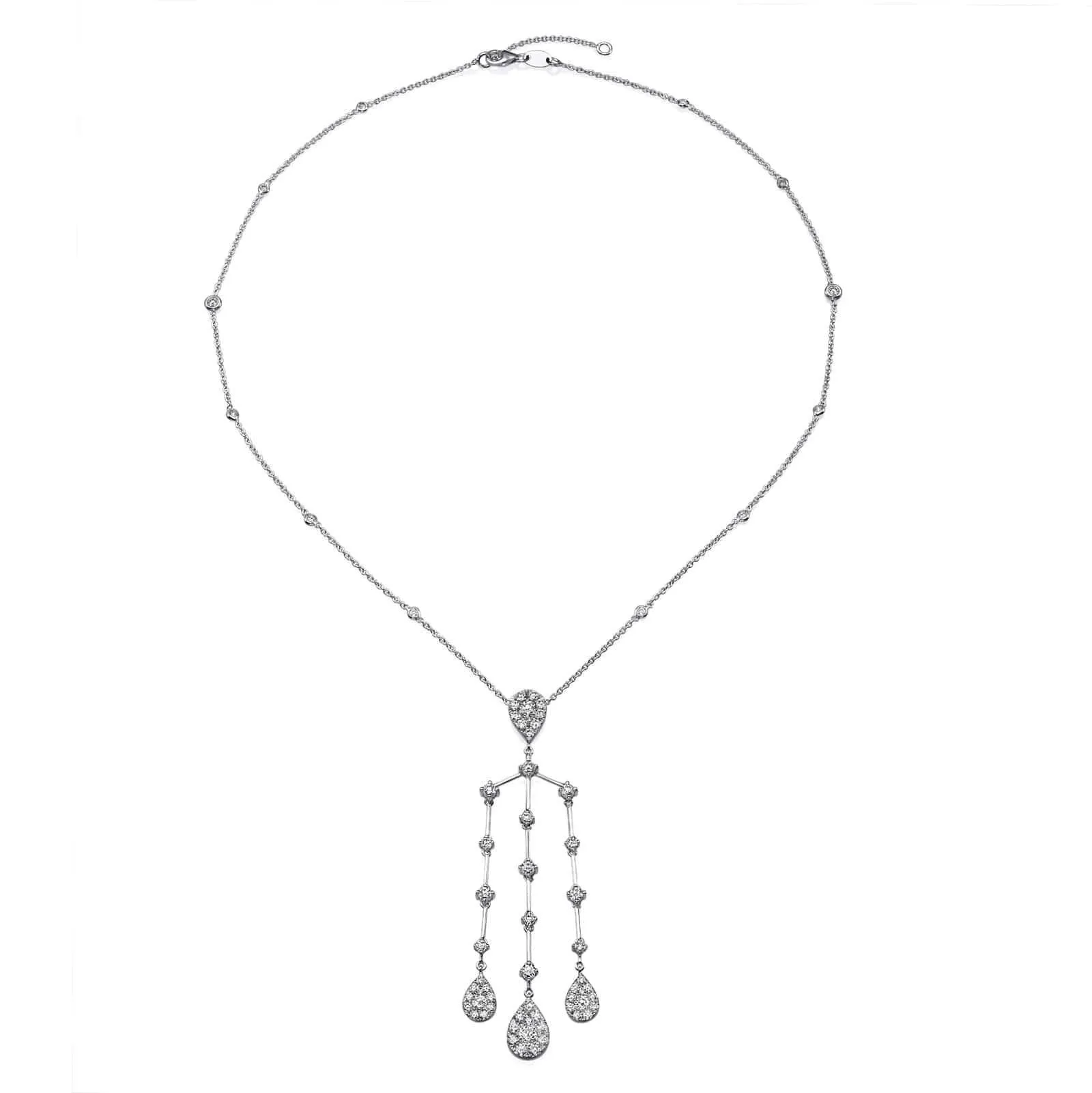 3.36 CT ILLUSION CHANDELIER NECKLACE