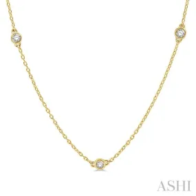 3/4 Ctw Round Cut Diamond Fashion Necklace in 14K Yellow Gold