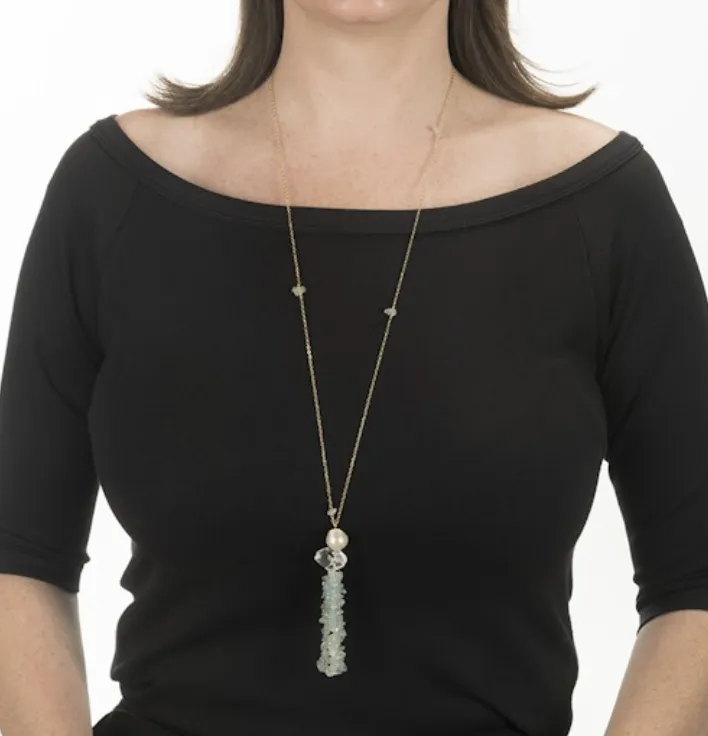 39" Tassel Necklace and Freshwater Pearl Necklace