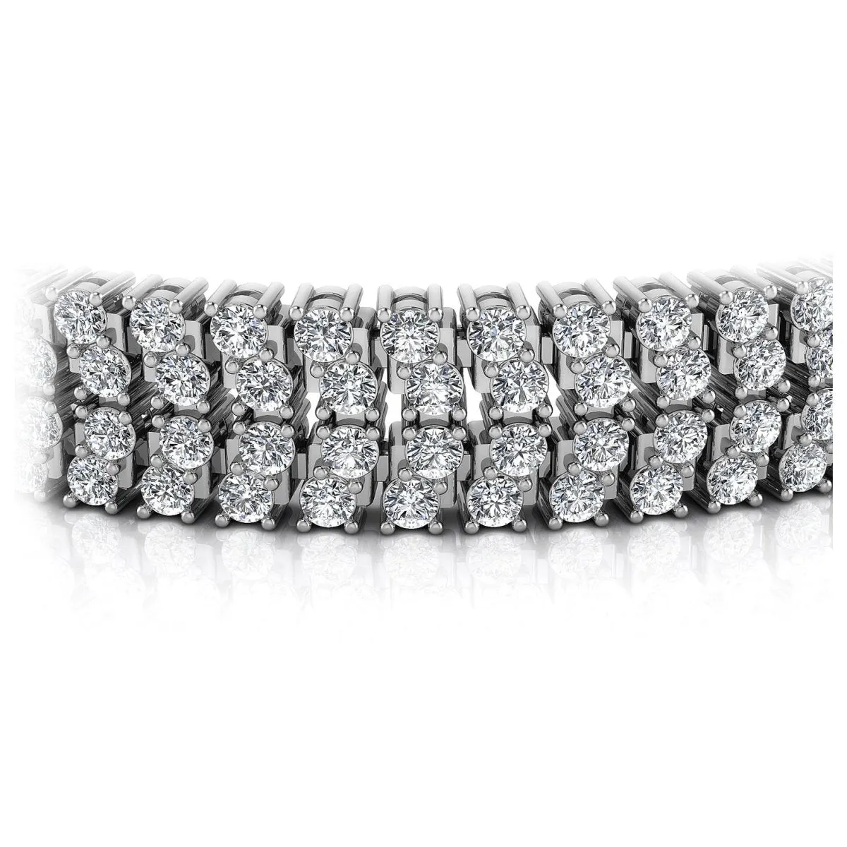 5.00-7.00 CT Round Cut Diamonds - Diamond Bracelet