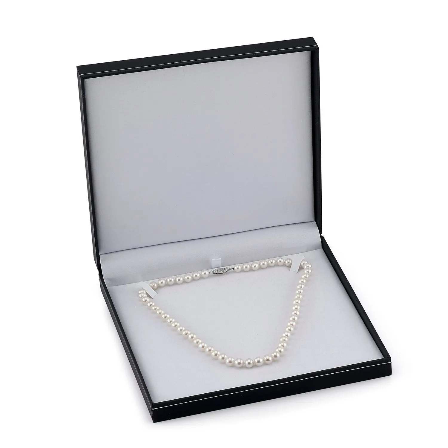 6.0-6.5mm White Freshwater Cultured Pearl Mom Necklace