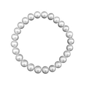 704-07 | 7 MM ROUND PEARL BRACELET (GRAY)