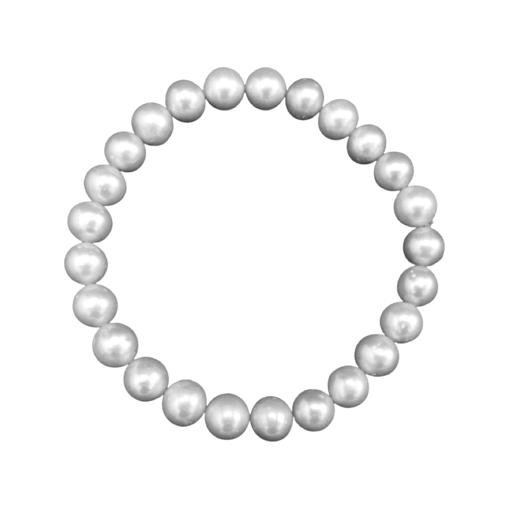 704-07 | 7 MM ROUND PEARL BRACELET (GRAY)