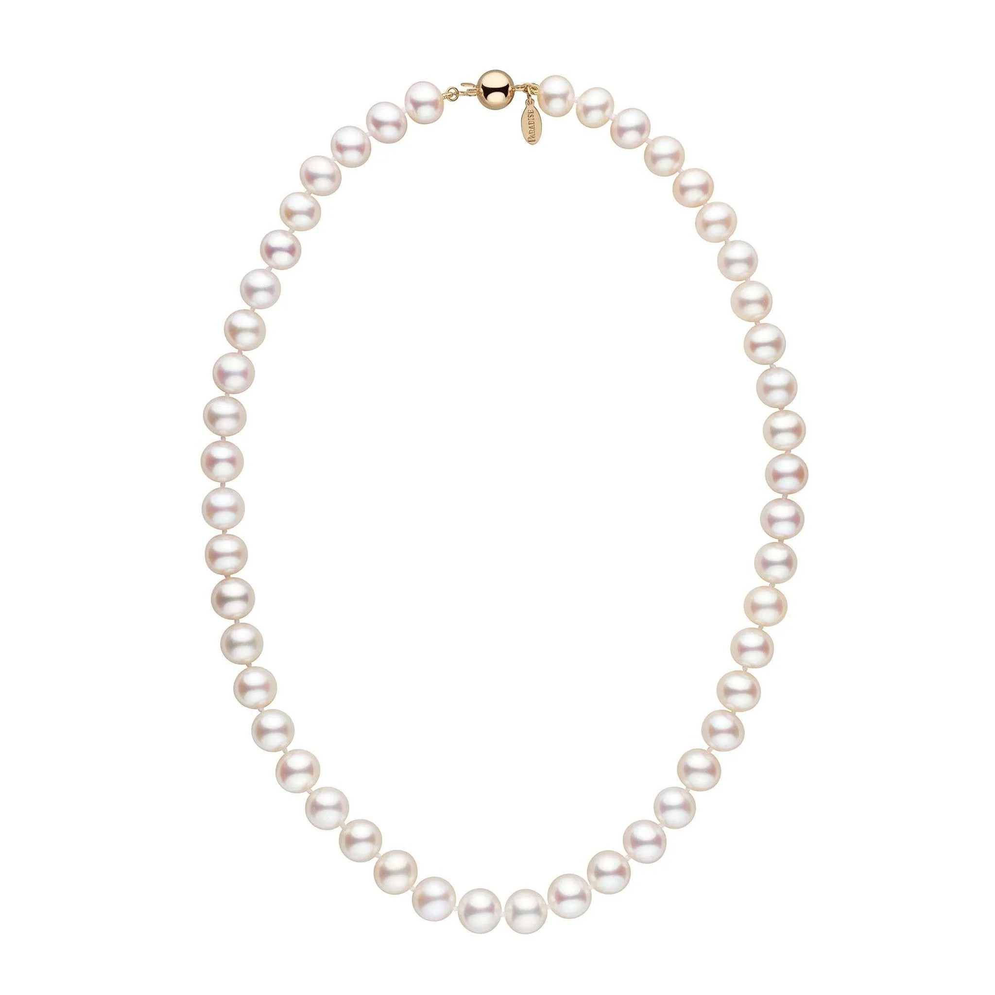 9.0-9.5 mm 18 Inch White Freshadama Freshwater Pearl Necklace