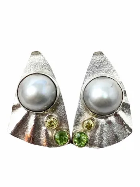 .925/14K Pearl Earrings