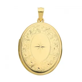 9ct Yellow Gold Oval Locket PN1088