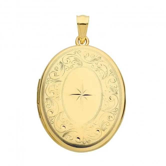 9ct Yellow Gold Oval Locket PN1088