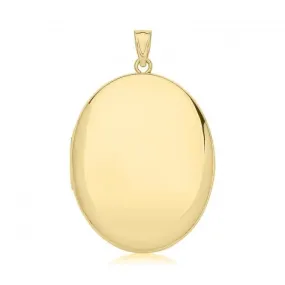 9ct Yellow Gold Plain Oval Locket PN1320