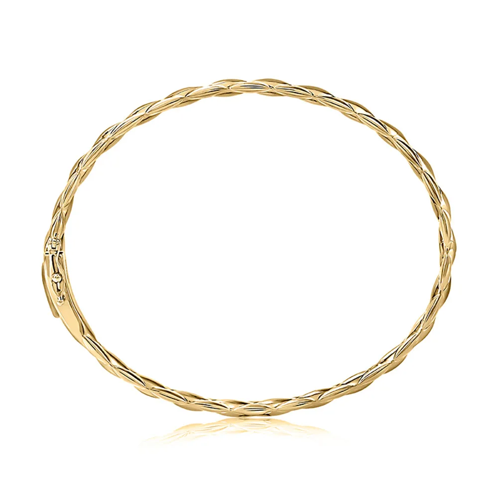 A. Jaffe 14K Yellow Gold Quilted Bangle Bracelet