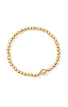 Abbie Beaded Stretch Bracelet in Gold Azalea Illusion