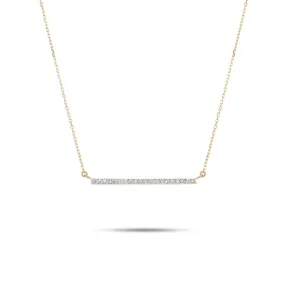 Adina - Large Pave Bar Necklace