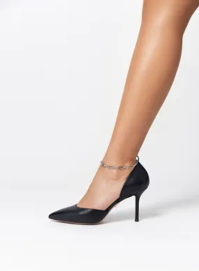 Adorné black with chunky anklet strap