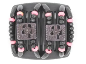 African Butterfly Chameleon Hair Comb - Dupla Black 12