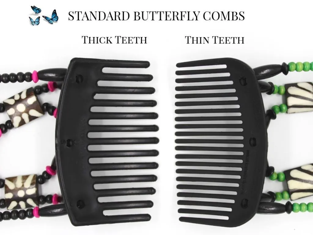 African Butterfly Hair Comb - Beada Blonde 93