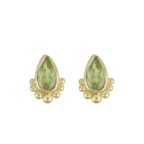 Amaya Gold Peridot Studs