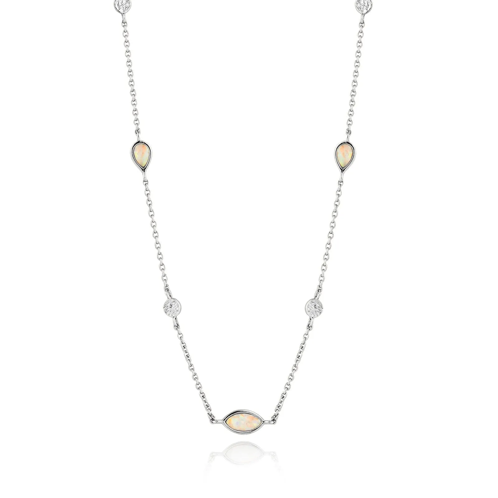 Ania Haie Sterling Silver Opal Colour Necklace