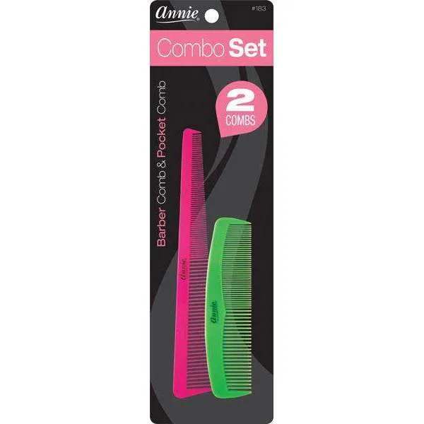 Annie Comb Set Barber Comb & Pocket Comb