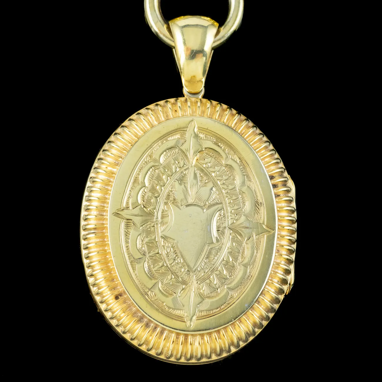 Antique Victorian Bird Locket And Collar Silver 18ct Gold Gilt