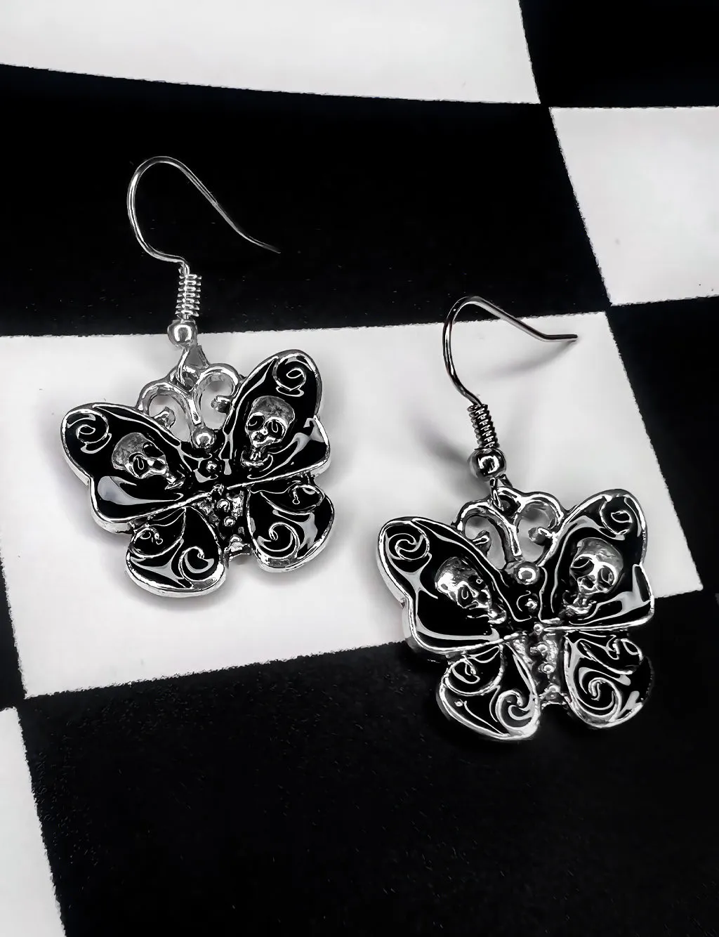 BAD BUTTERFLY EARRINGS - BLACK